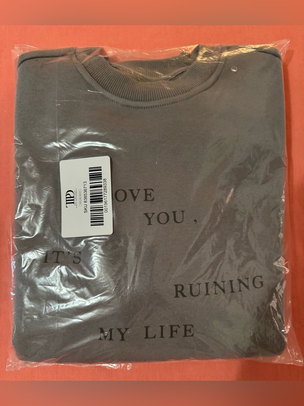 Taylor Swift TTPD I Love You It’s Ruining My Life Sweatshirt Size S NWT NIB